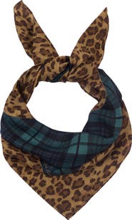 Lauren Ralph Lauren Plaid & Animal Print Wool & Silk Scarf