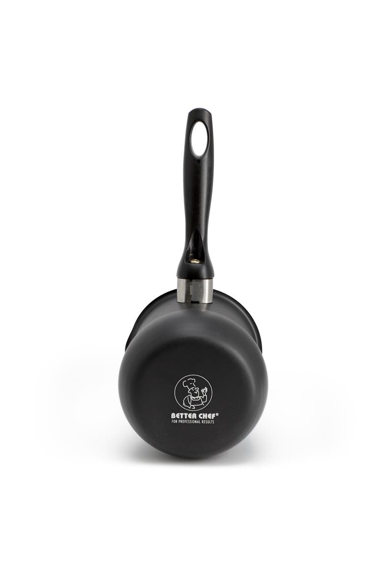 Better Chef 0.6 Quart Aluminum Nonstick Turkish Coffee Warmer, Alternate, color, Black