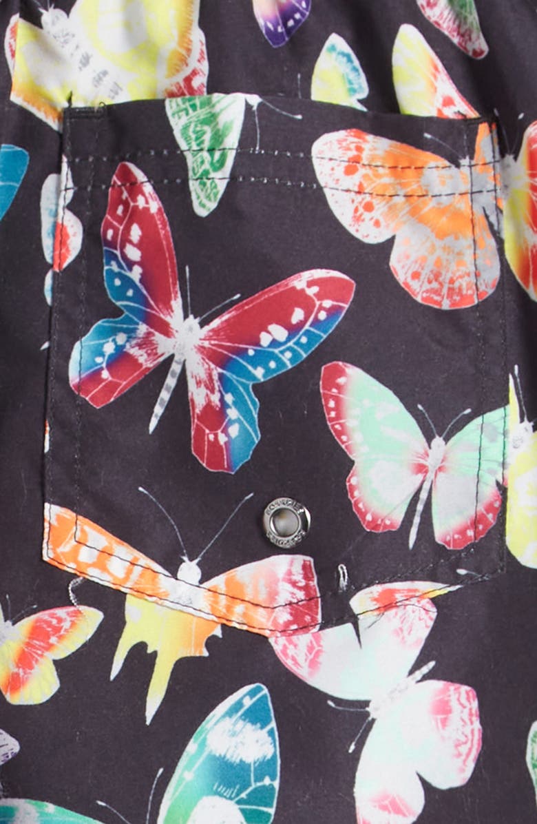 Boardies Kids' Skull Fly Swim Trunks, Alternate, color, 