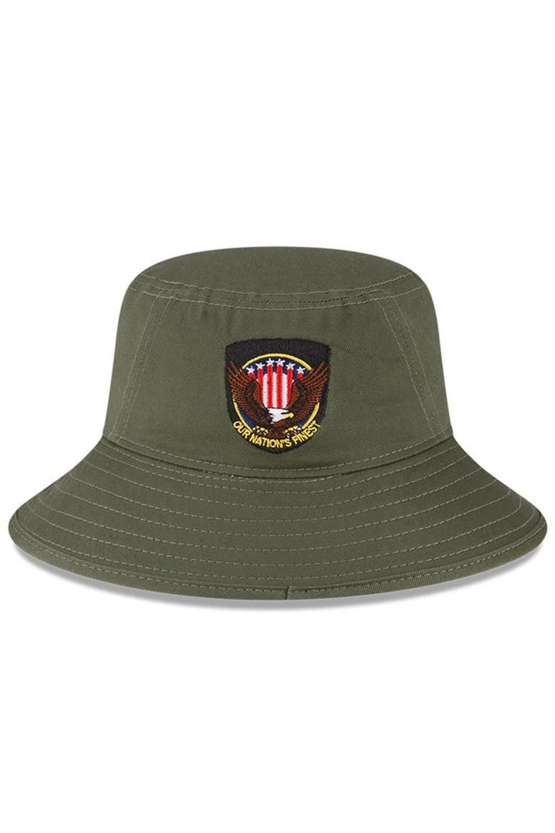 Men's New Era  Green Detroit Tigers 2023 Armed Forces Day Bucket Hat, Alternate, color, Green