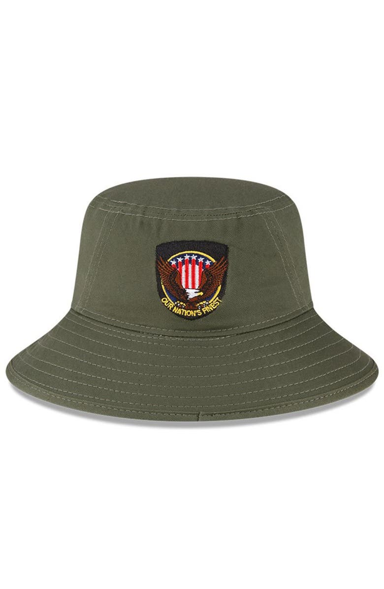 New Era Men's New Era Green Detroit Tigers 2023 Armed Forces Day Bucket Hat, Alternate, color,