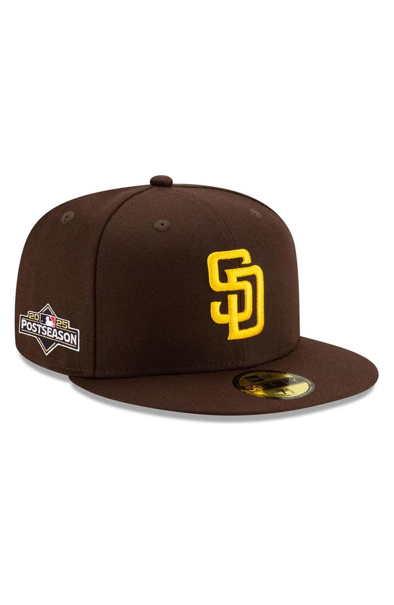 New Era Men's New Era Brown San Diego Padres 2025 MLB Postseason Side Patch 59FIFTY Fitted Hat, Main, color, Brown
