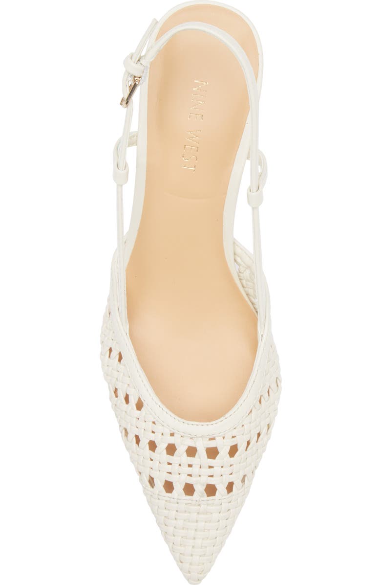 Nine West Rowen Pointed Toe Slingback Pump, Alternate, color, Ivory