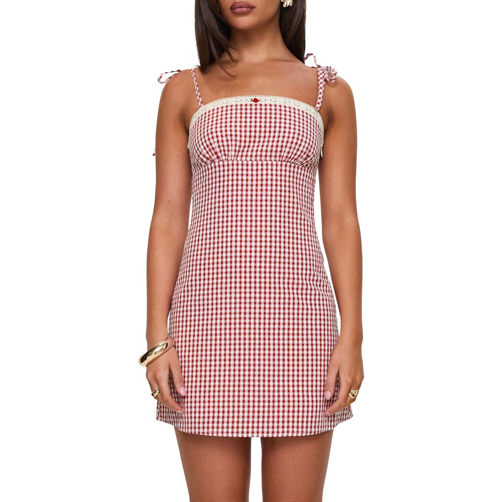 PRINCESS POLLY PRINCESS POLLY BURKES GINGHAM MINIDRESS