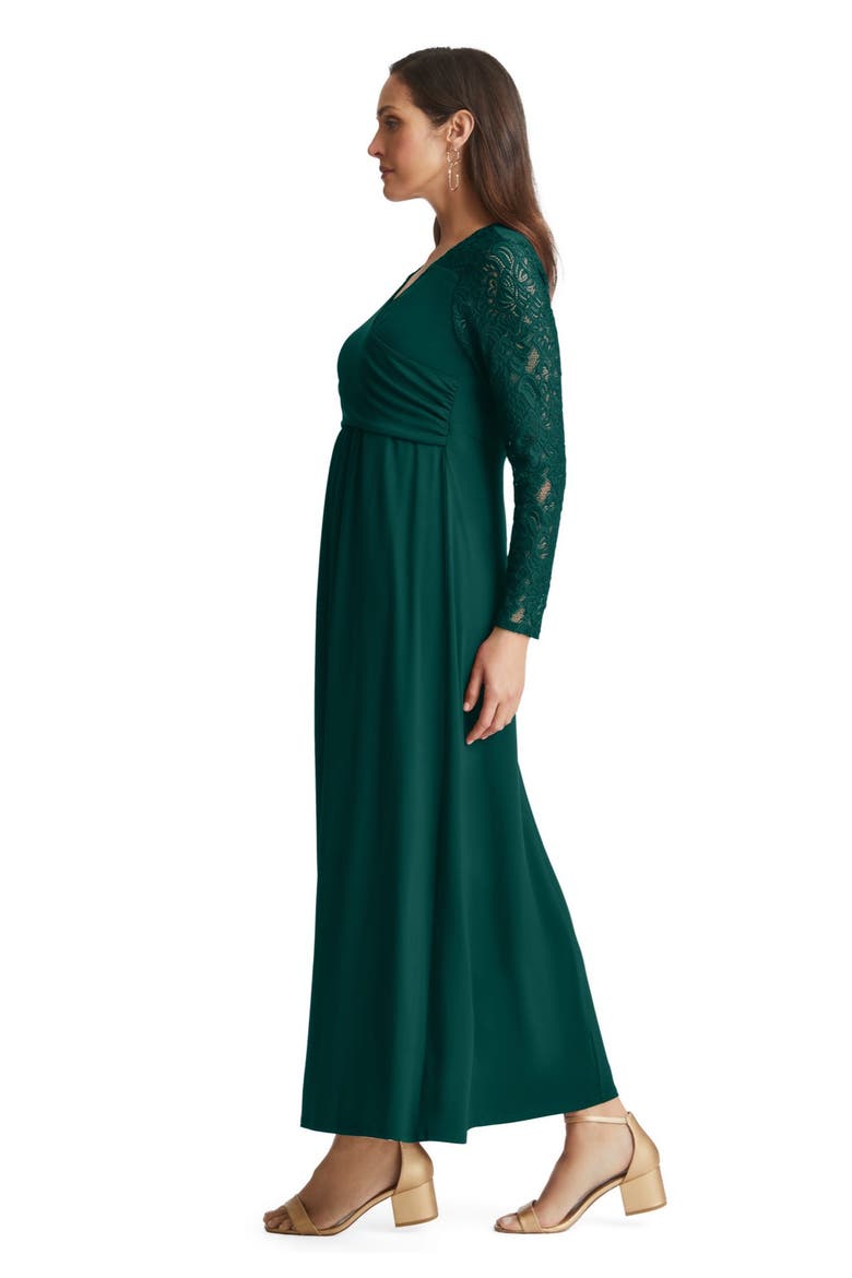 Lace Sweetheart Dress, Alternate, color, EMERALD GREEN
