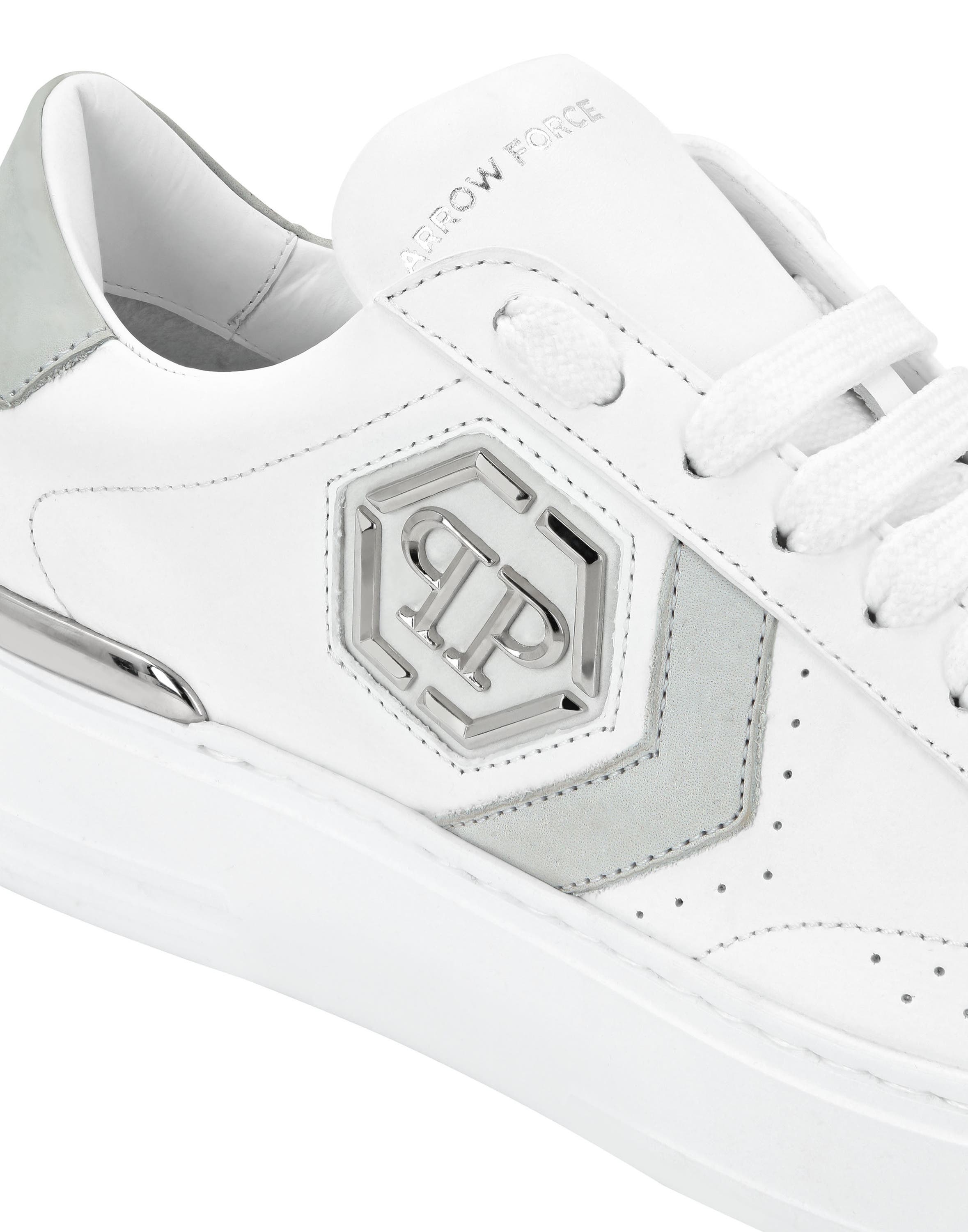 Low Top Sneakers Arrow Force Unisex, Alternate, color, white