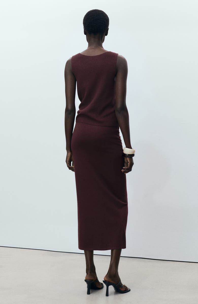 MANGO Front Tie Midi Skirt, Alternate, color,