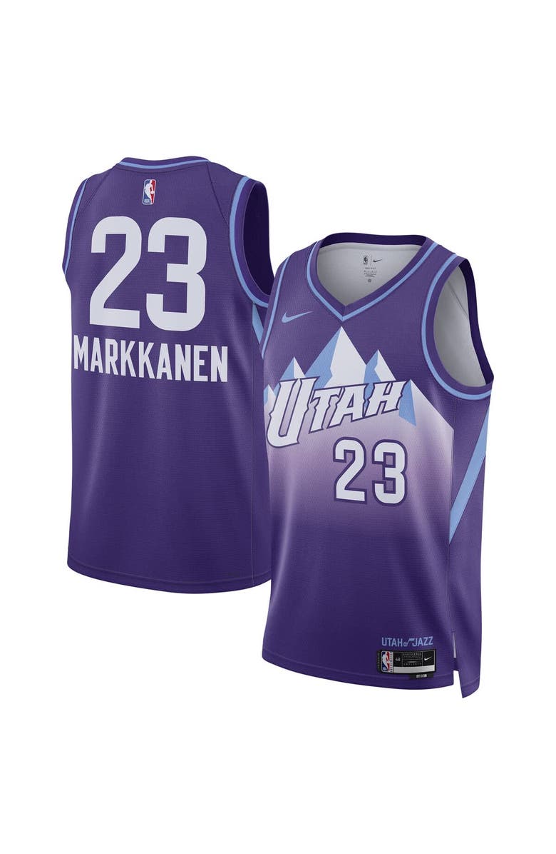 Nike Unisex Nike Lauri Markkanen Purple Utah Jazz 2024/25 Swingman Player Jersey - City Edition, Main, color,