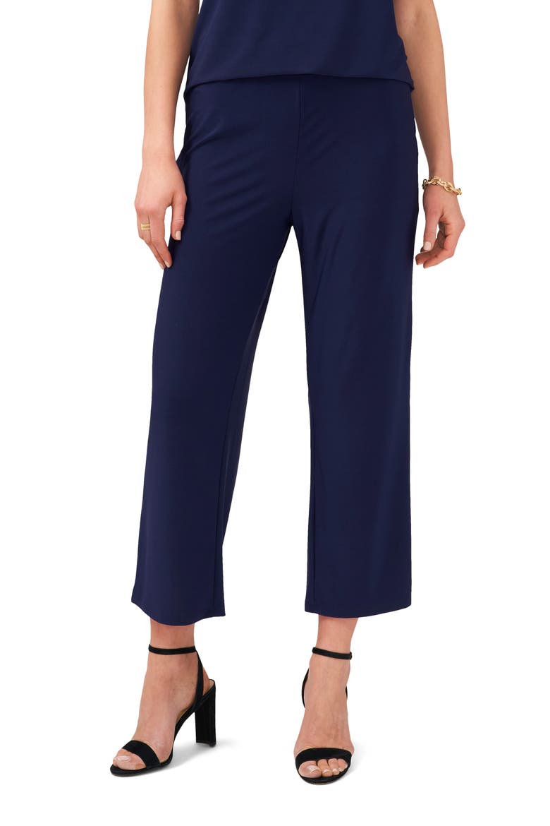 Wide Leg Crop Pants, Main, color, NAVY