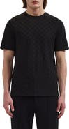 Bugatchi Check Jacquard Mercerized Cotton T-Shirt