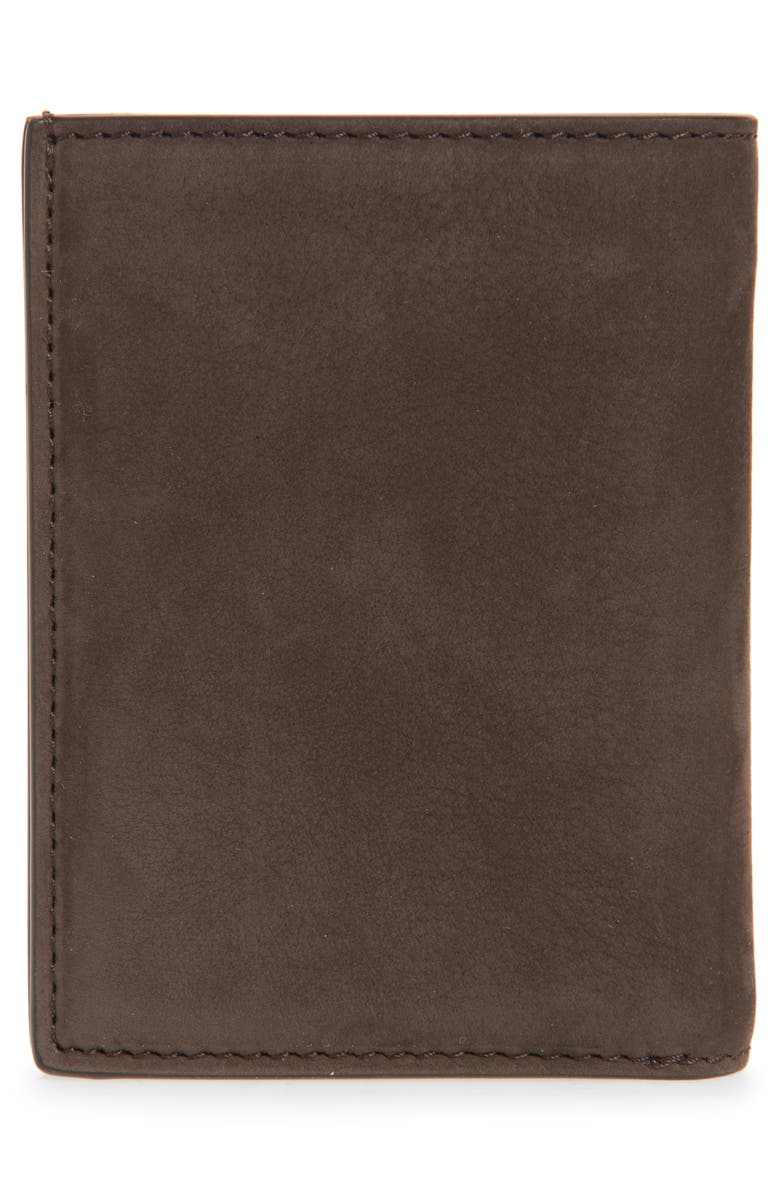 TOM FORD T-Line Nubuck Leather Bifold Card Case, Alternate, color, 1B076 Deep Umber