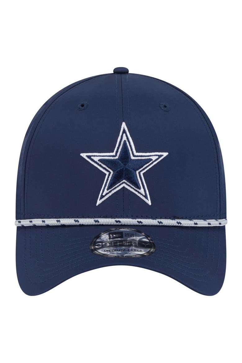 Men's New Era Navy Dallas Cowboys Featherweight Poly Rope Flex 39Thirty Hat, Alternate, color, Navy