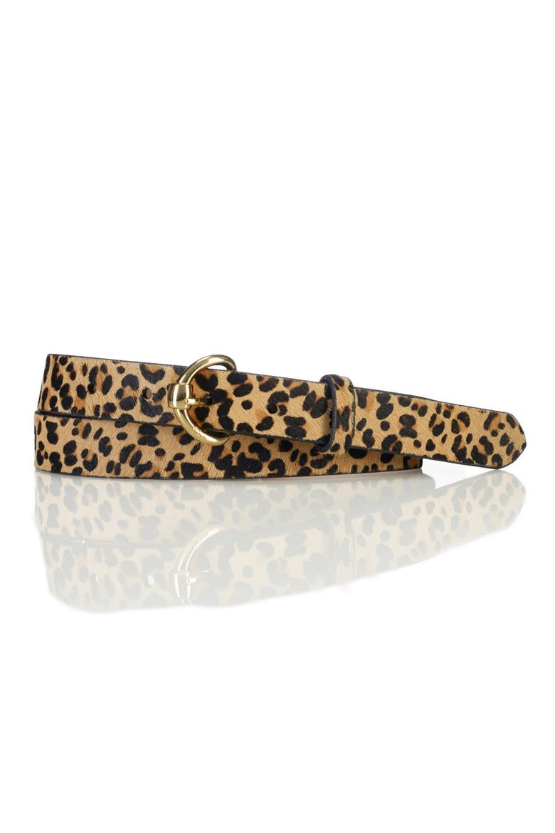 Calf Hair Belt, Main, color, LEOPARD