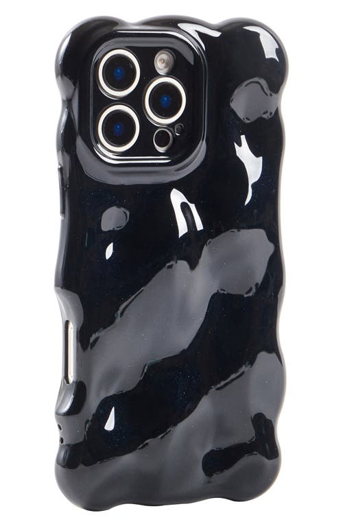 Auramma Glossy Black Bubbles Iphone 16 Pro Case In Black