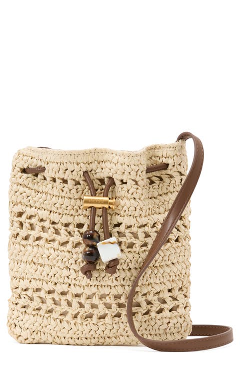 Esme Raffia Effect Mini Crossbody Bag