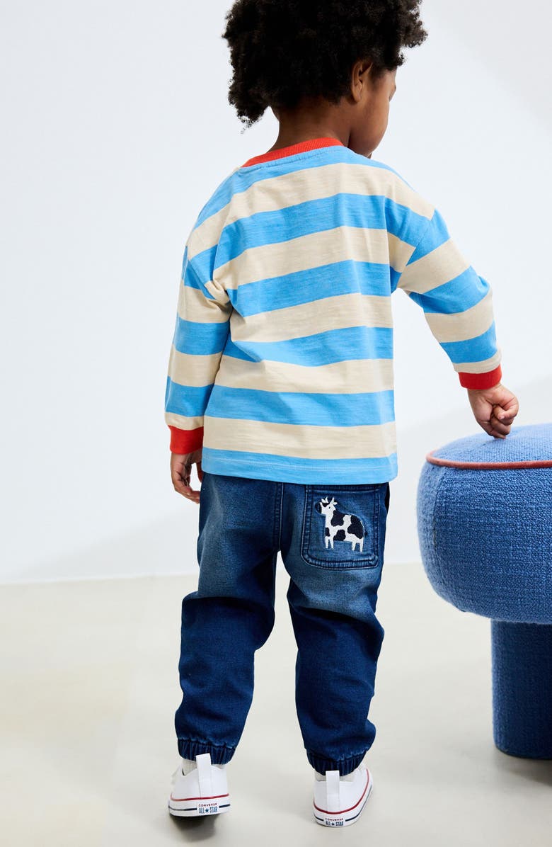 NEXT Kids' Farm Animal Embroidered Jeans, Alternate, color, Blue