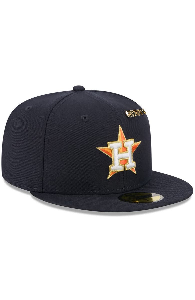 New Era Men's New Era Navy Houston Astros 2025 59FIFTY Day 59FIFTY Fitted Hat with Pins, Alternate, color, Navy