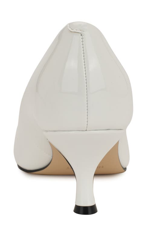 Nine West Sisko Pointed Toe Kitten Heel Pump In White