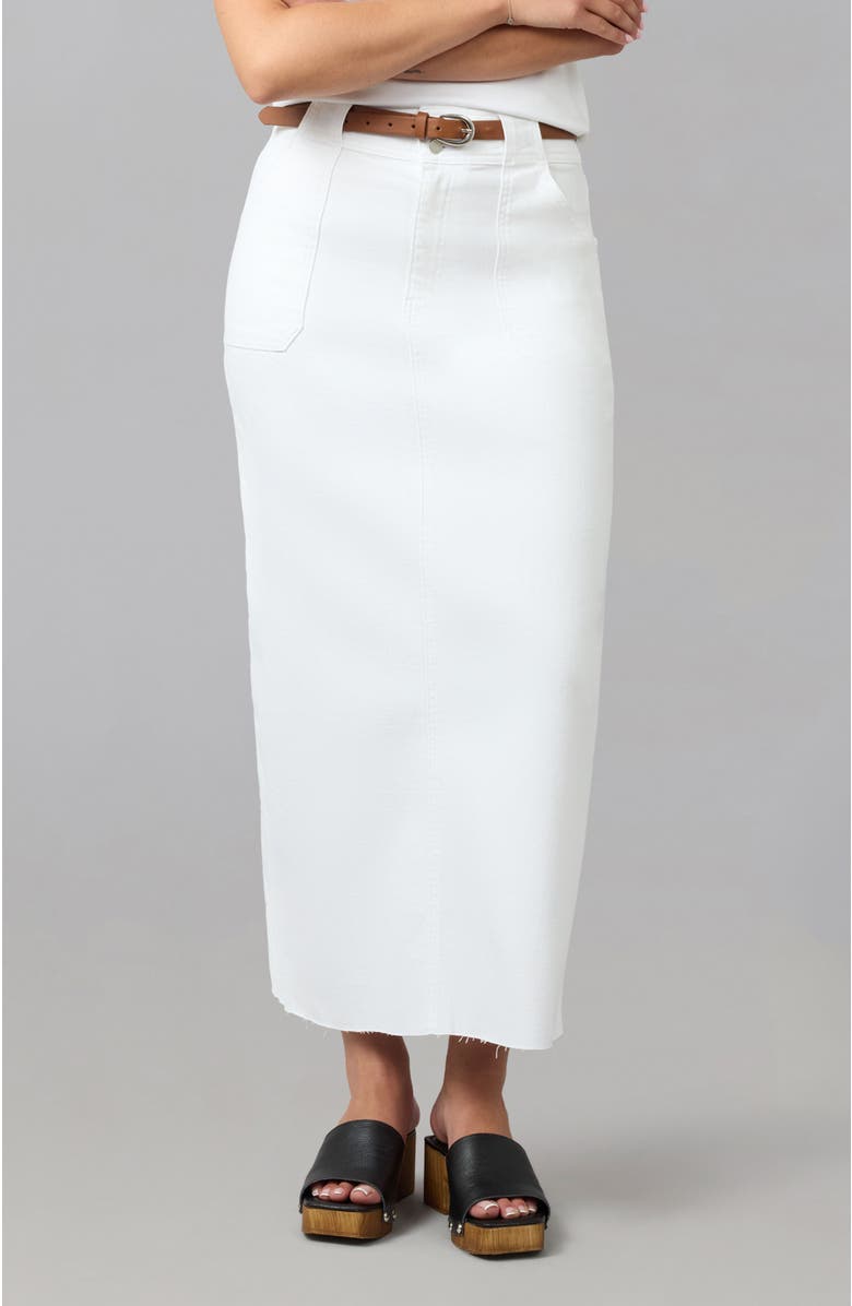 Lola Jeans Madlyn High Rise Maxi Skirt, Main, color, White