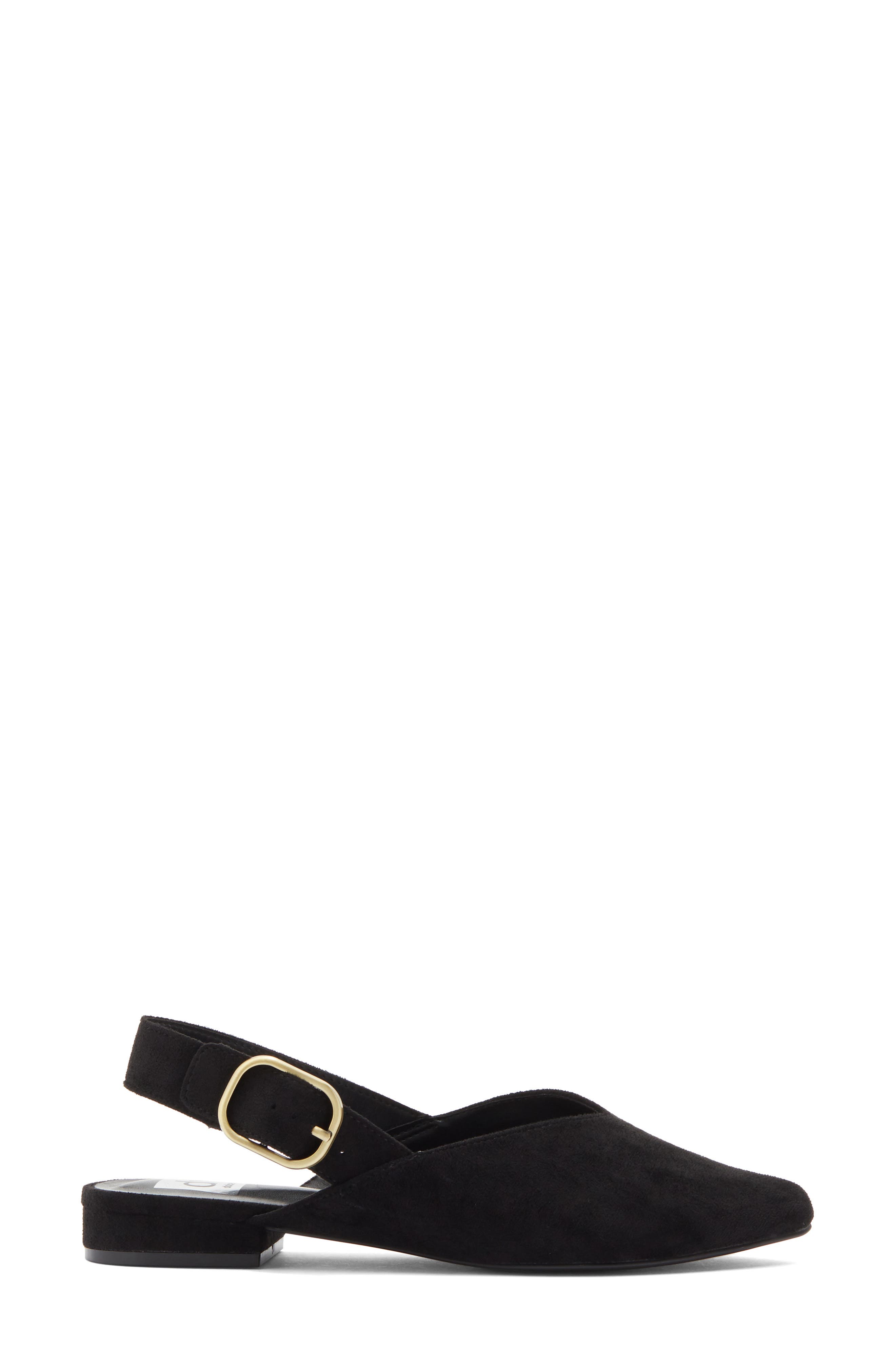 Derue Slingback Flat, Alternate, color, BLACK