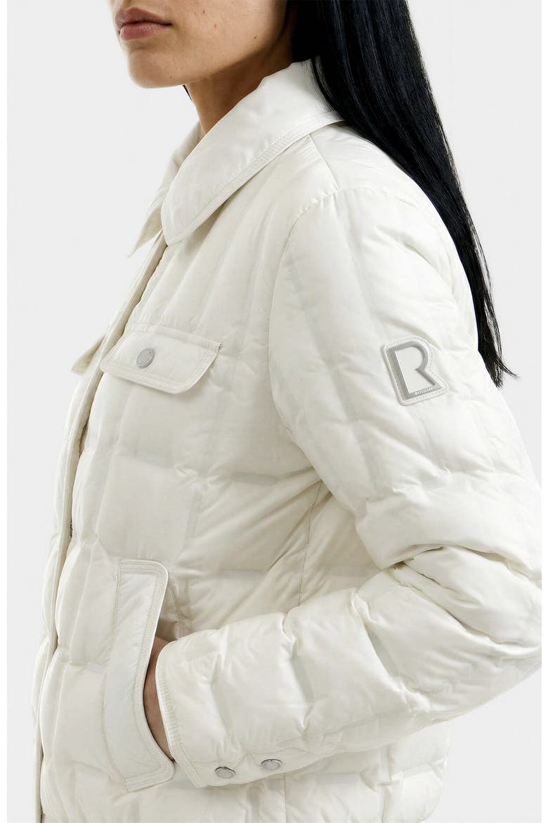 Seoul Quilted Down Shirt Jacket, Alternate, color, White