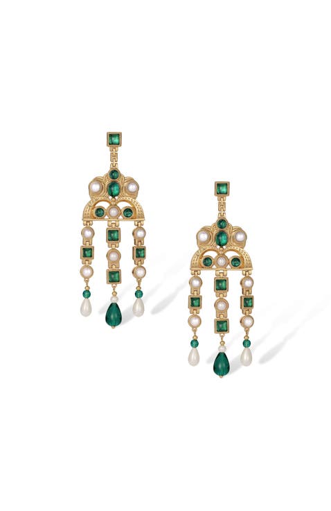 Byzantine Empire Green Earrings