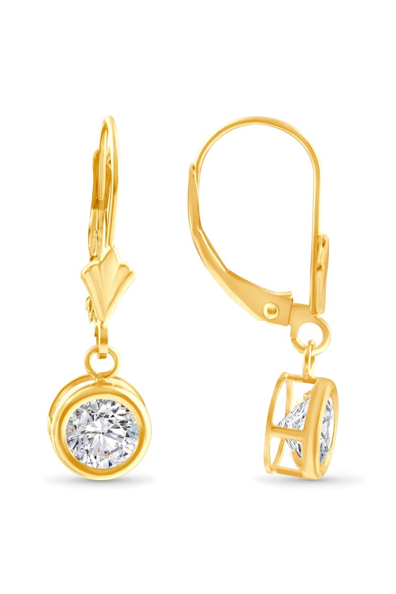 1.80Ct Diamond Lab Grown Dangle Lever Back Hoop Earrings 14k Gold, Main, color, 14k Yellow Gold