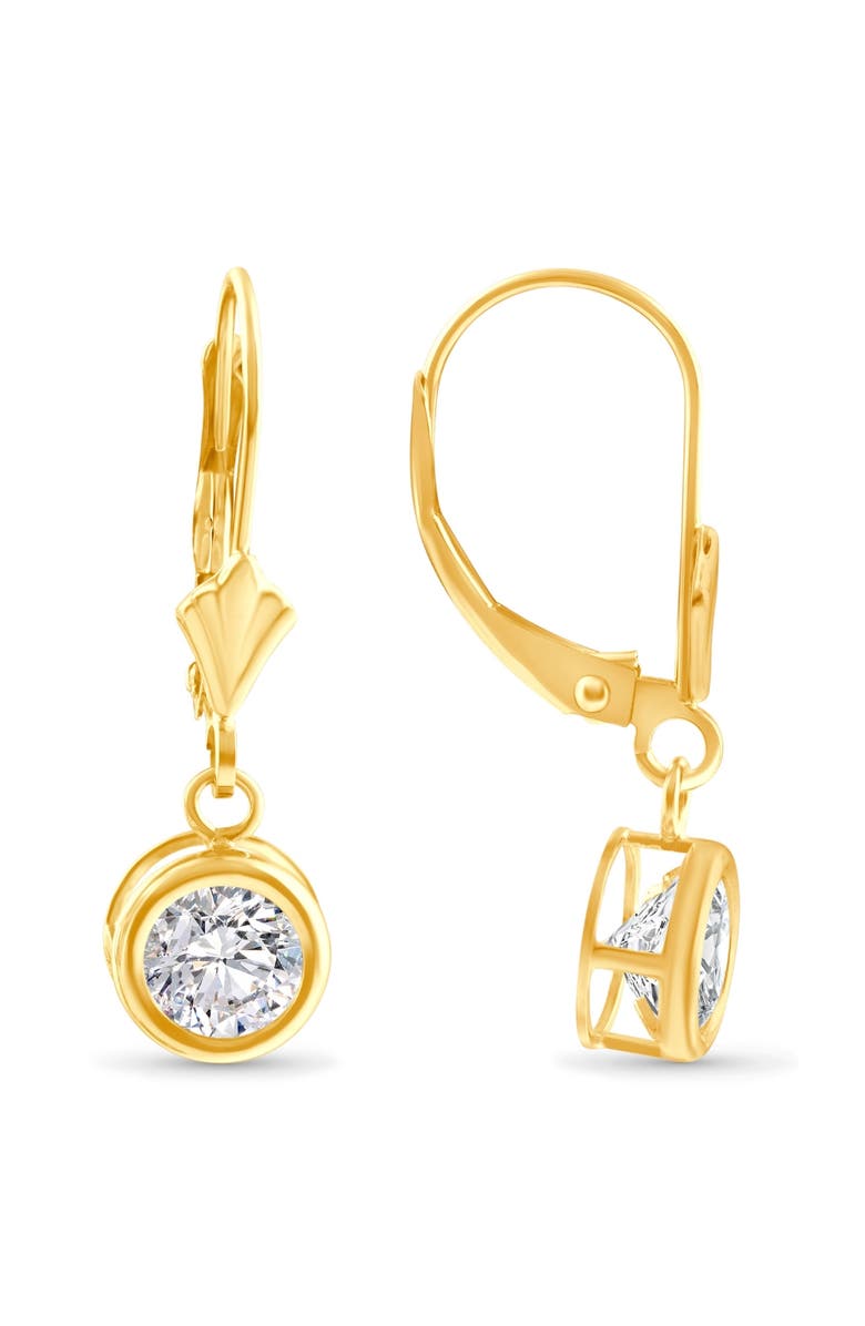 Bliss Diamond 1.80Ct Diamond Lab Grown Dangle Lever Back Hoop Earrings 14k Gold, Main, color, 14K Yellow Gold