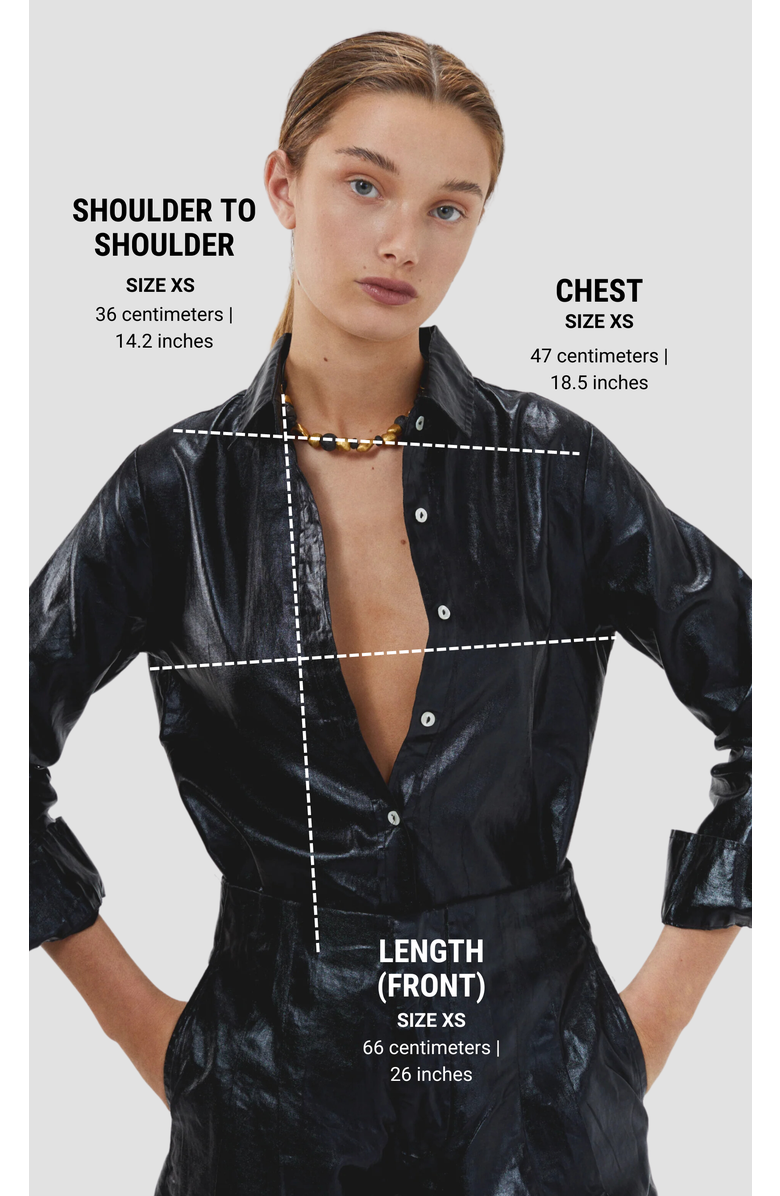 LANHTROPY San Marino Metallic Linen Top, Alternate, color, Black