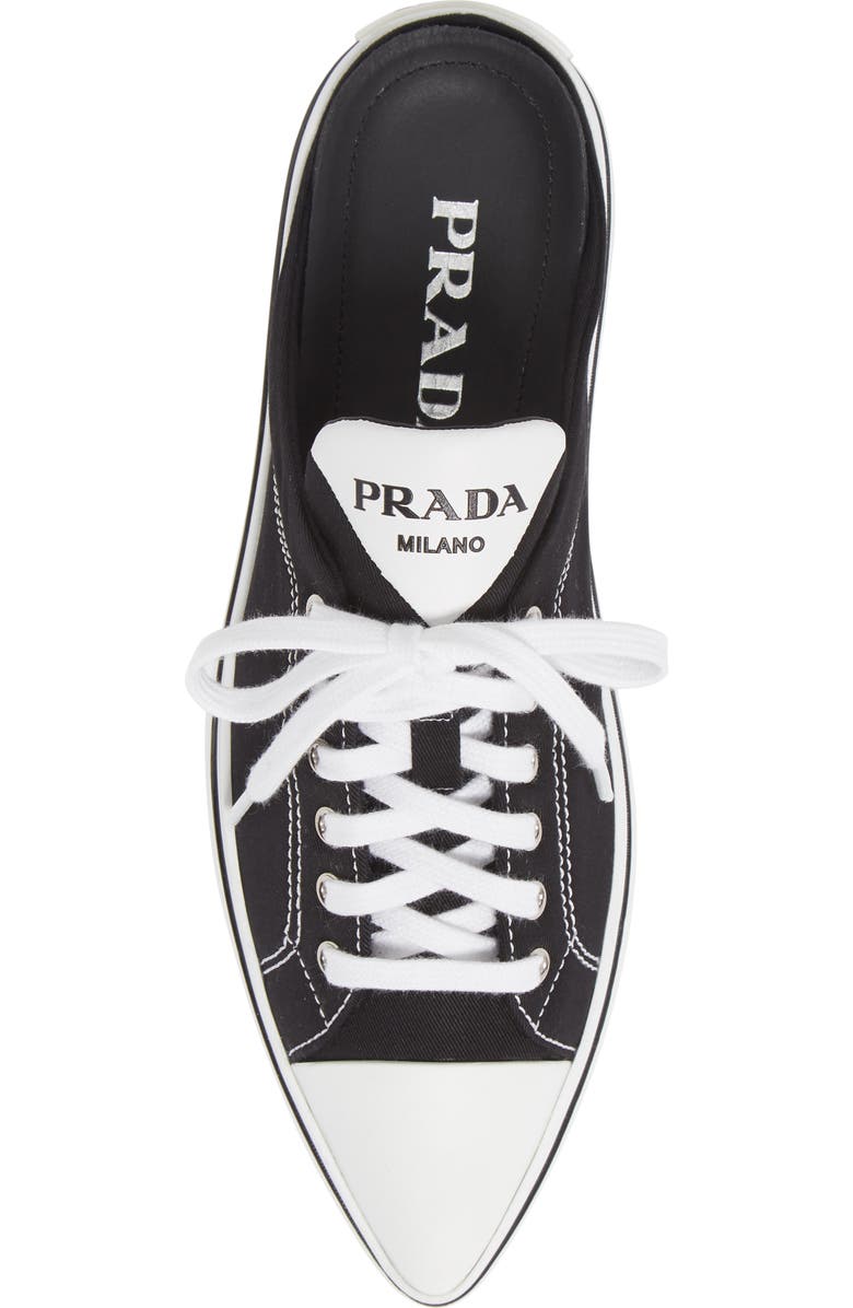 Prada Pointed Toe Sneaker Mule, Alternate, color,