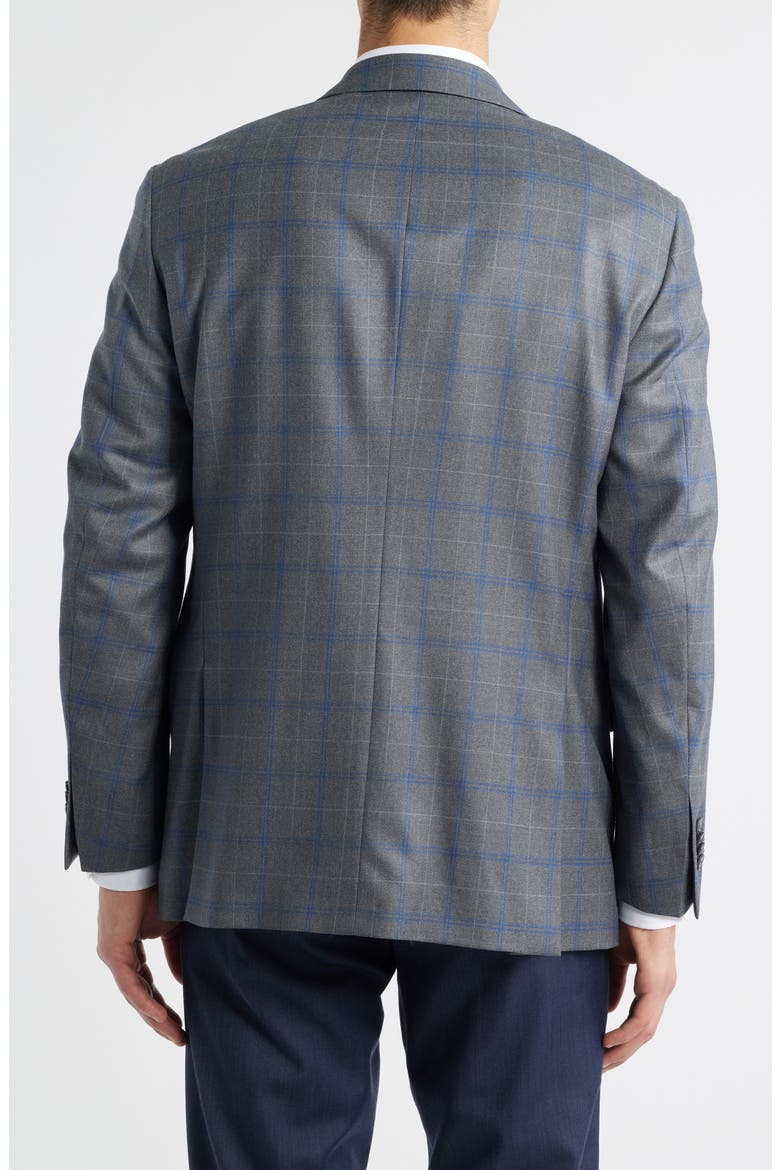 Flynn Classic Fit Grey Plaid Wool Sport Coat, Alternate, color, GREY