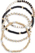 Nordstrom Set of 4 Beaded Stretch Bracelets