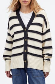 Madewell Stripe Oversize Cotton Cardigan