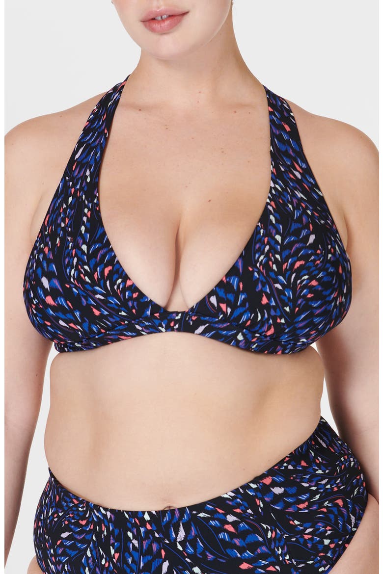 Peninsula Bikini Top, Main, color, BLACK CORAL TEXTURE PRINT
