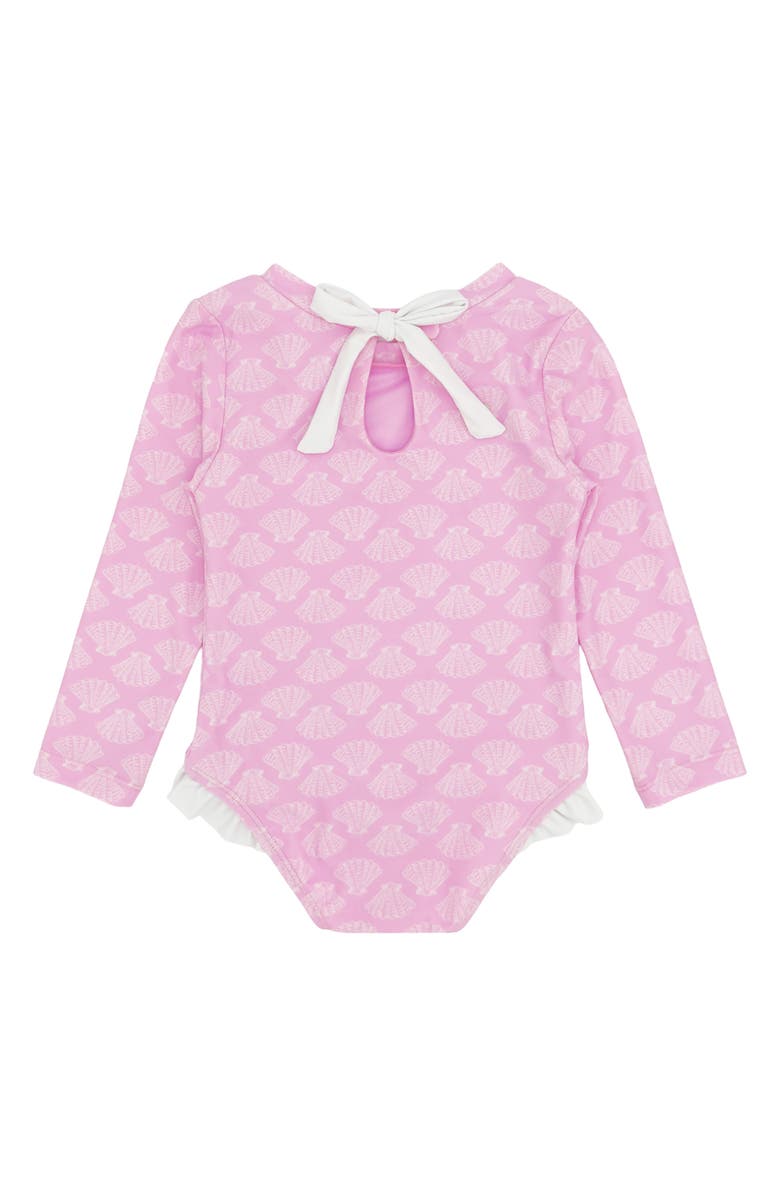 Feather 4 Arrow Kids' Coastal Cutie Long Sleeve UPF 50+ One-Piece Rashguard Swimsuit, Alternate, color, 