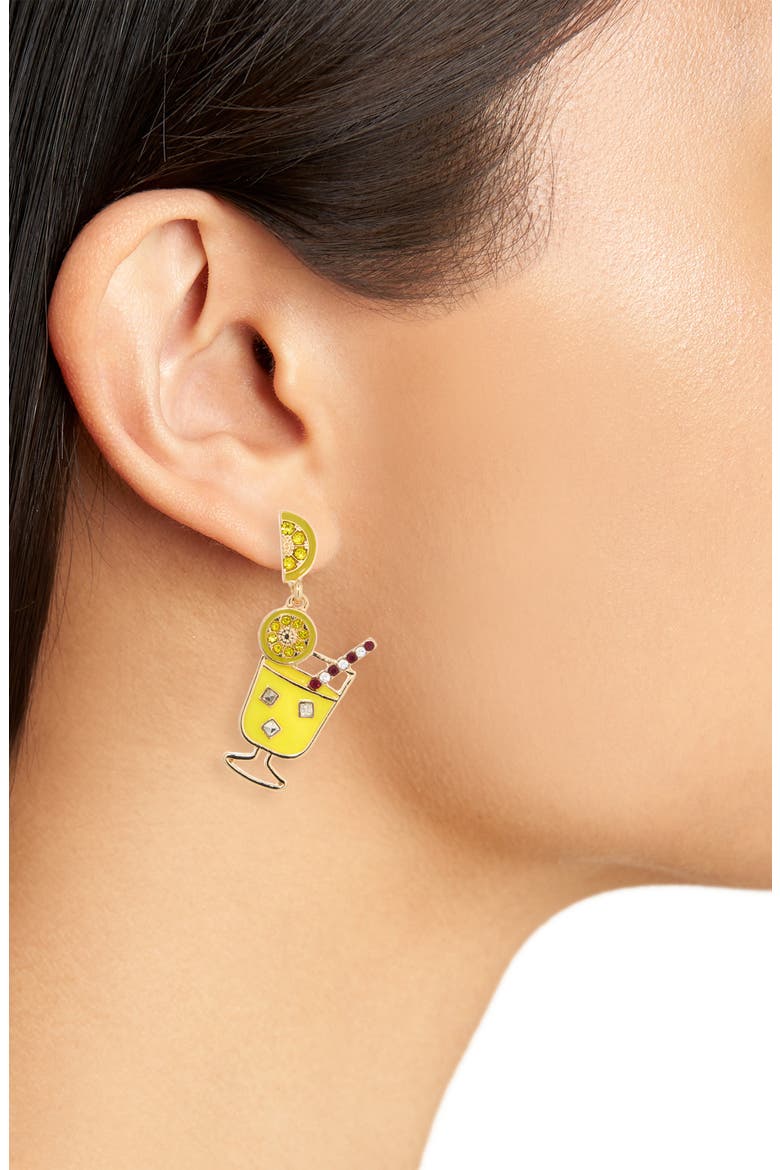 Lemonade Drop Earrings, Alternate, color, YELLOW MULTI- GOLD