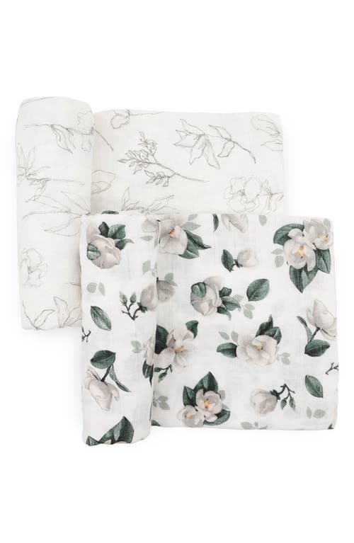 Little Unicorn 2-pack Organic Cotton Muslin Swaddle Blanket In White