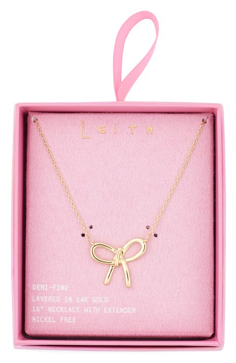 Bow Pendant Necklace