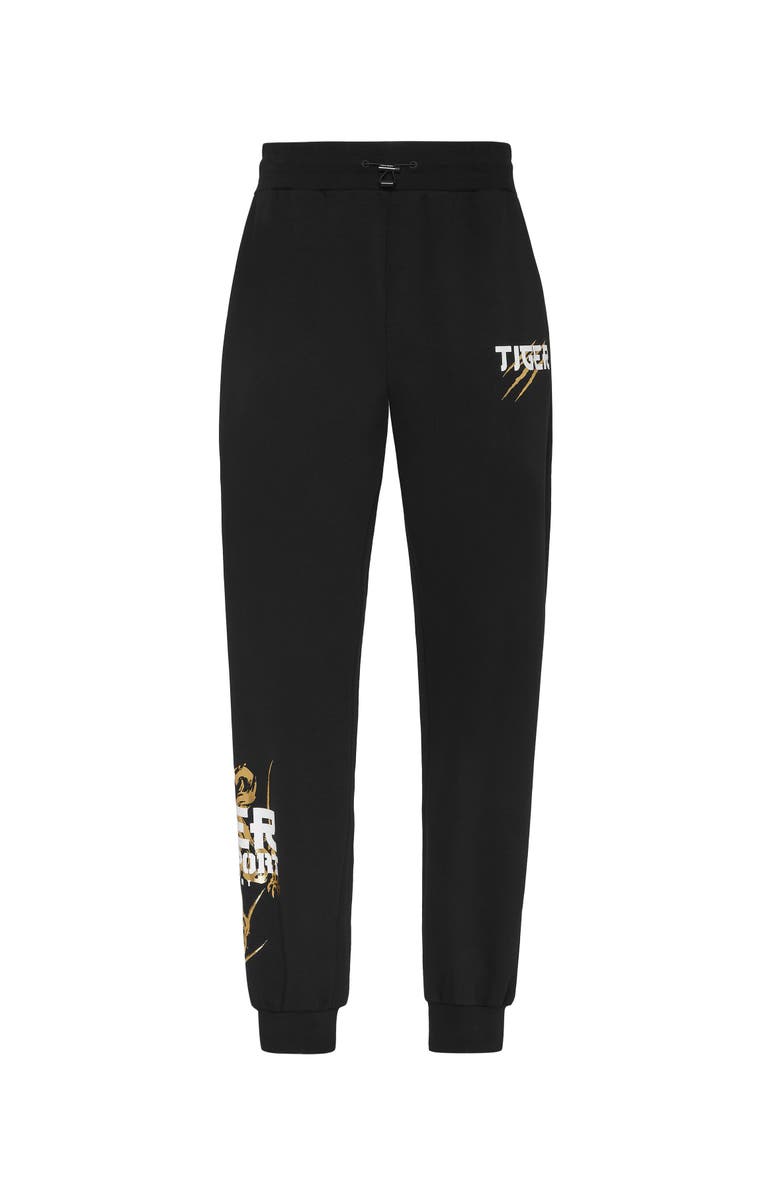 PLEIN SPORT Jogging Trousers Tiger Tokyo Men, Main, color, Black/Lightgold