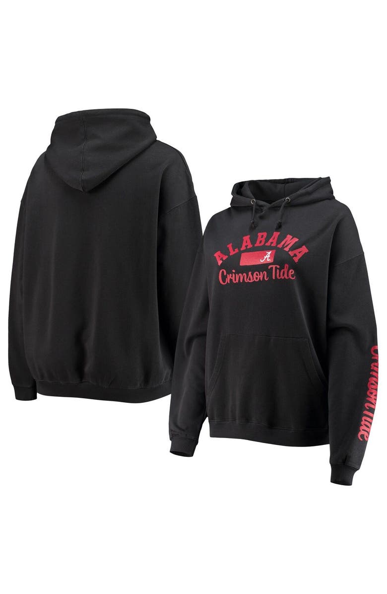 PRESSBOX Women's Pressbox Black Alabama Crimson Tide Rock n Roll Super Oversized Pullover Hoodie, Main, color, Black