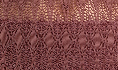 Bleu Rod Beattie Rod Beattie Lace Overlay One-piece Swimsuit In Burgundy