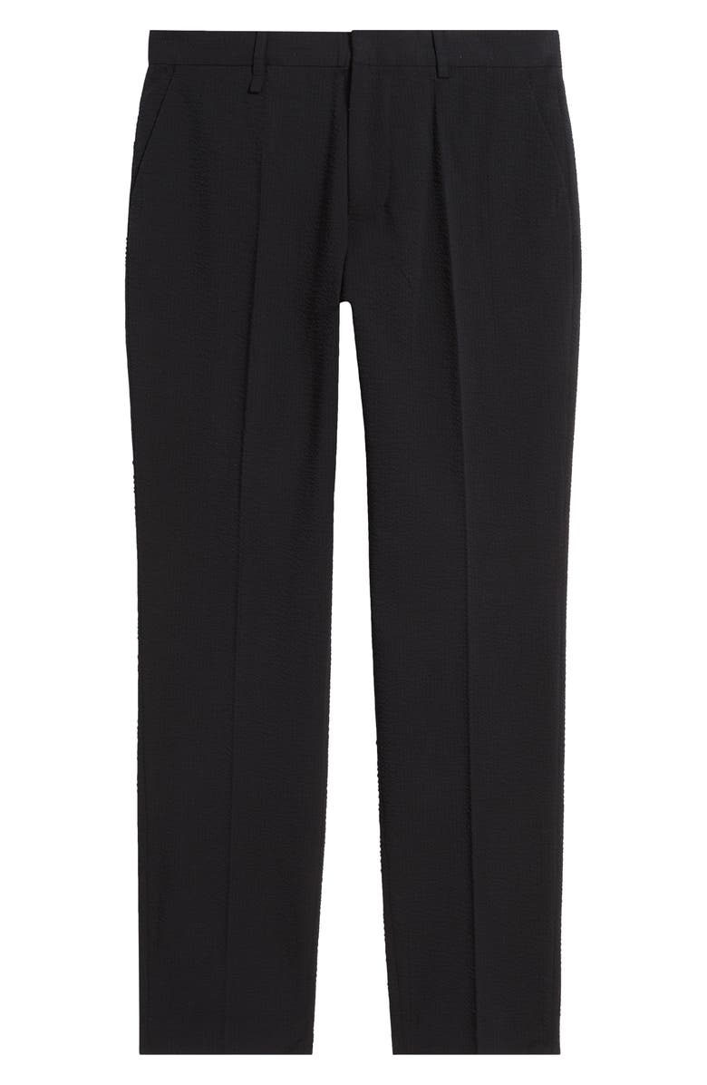 Wax London Alp Smart Seersucker Pants, Alternate, color, Black