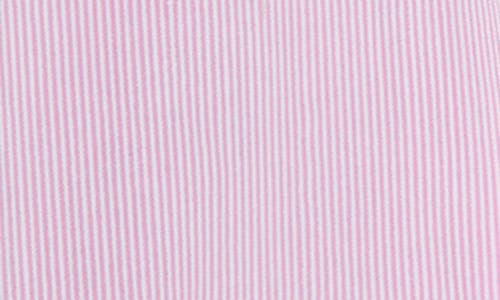 Viens Avec Moi Everyday Oversize Stripe Button-up Shirt In Pink