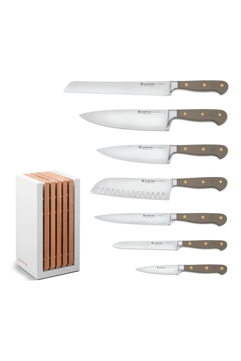Classic 8-Piece Designer Knife Block Set, Main, color, GREY