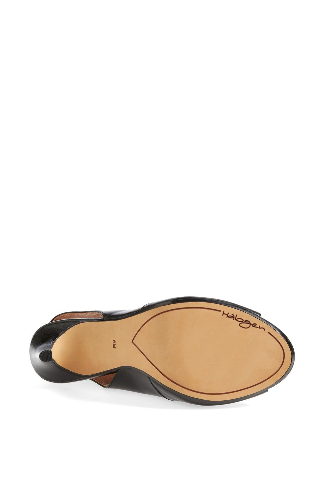 'Garda' Peep Toe Sandal, Alternate, color, BLACK LEATHER