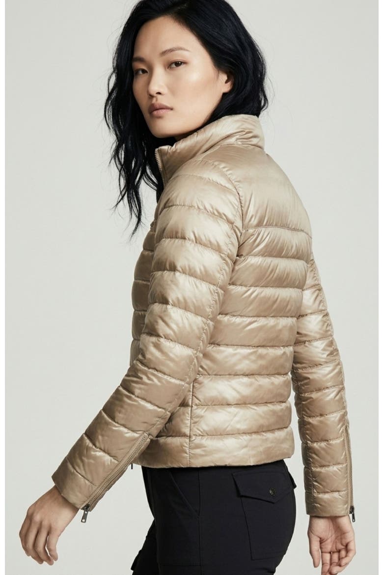 Vela Puffer Jacket, Alternate, color, Champagne