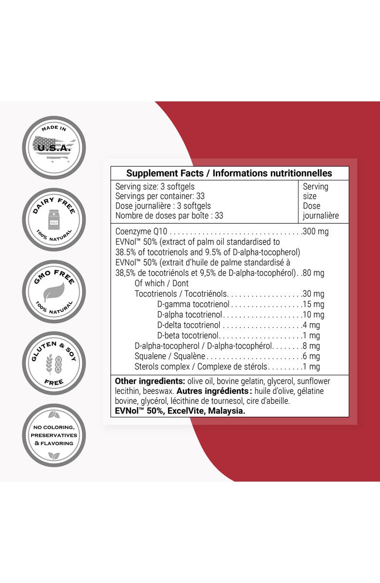SuperSmart Coenzyme Q10 + Tocotrienols, Alternate, color, NO COLOR
