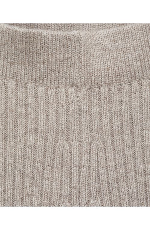 Mango Rib Flare Leg Pants In Light/pastel Grey