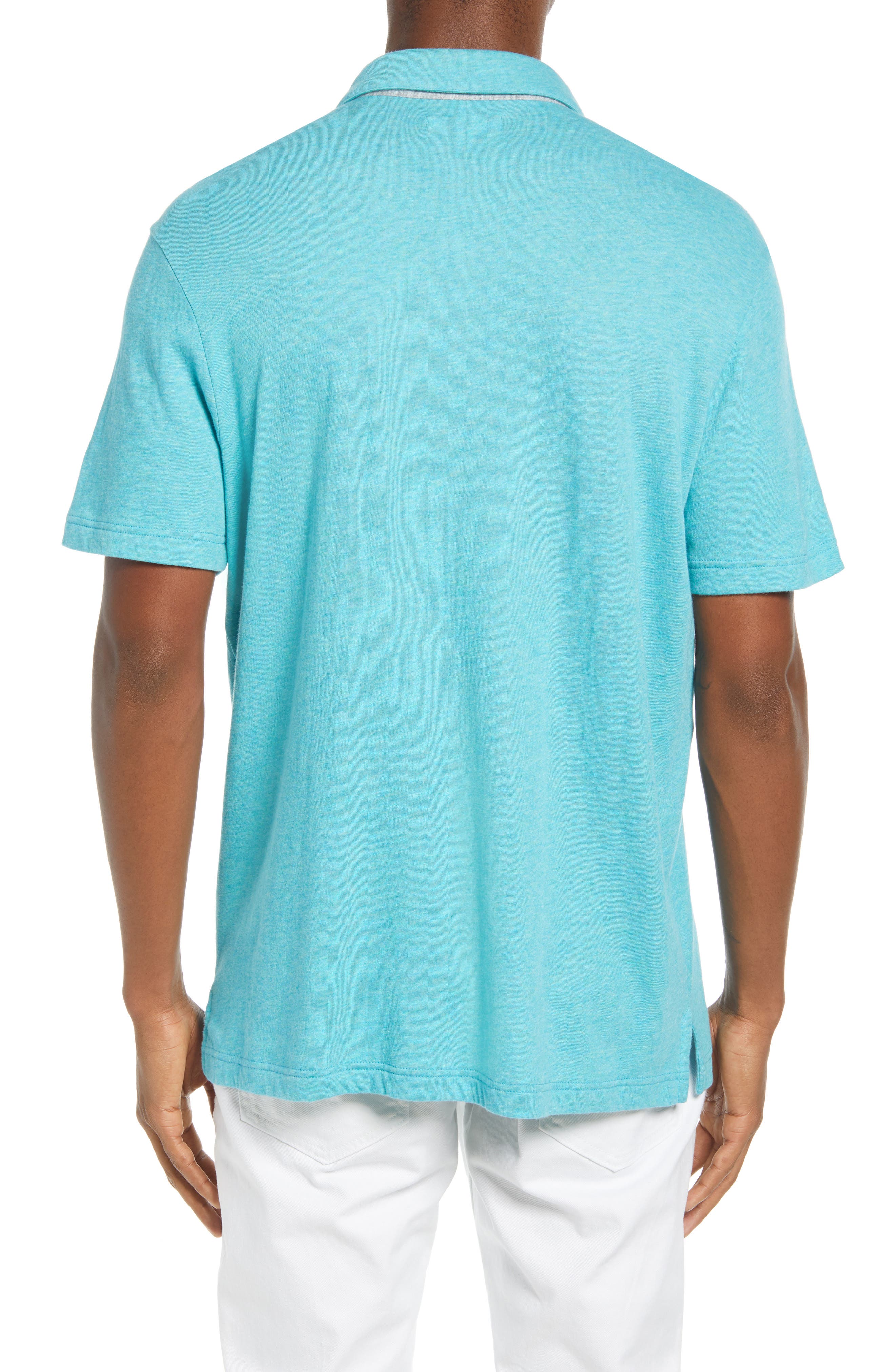 Treasure & Bond Double Knit Short Sleeve Polo (Men) | Nordstromrack