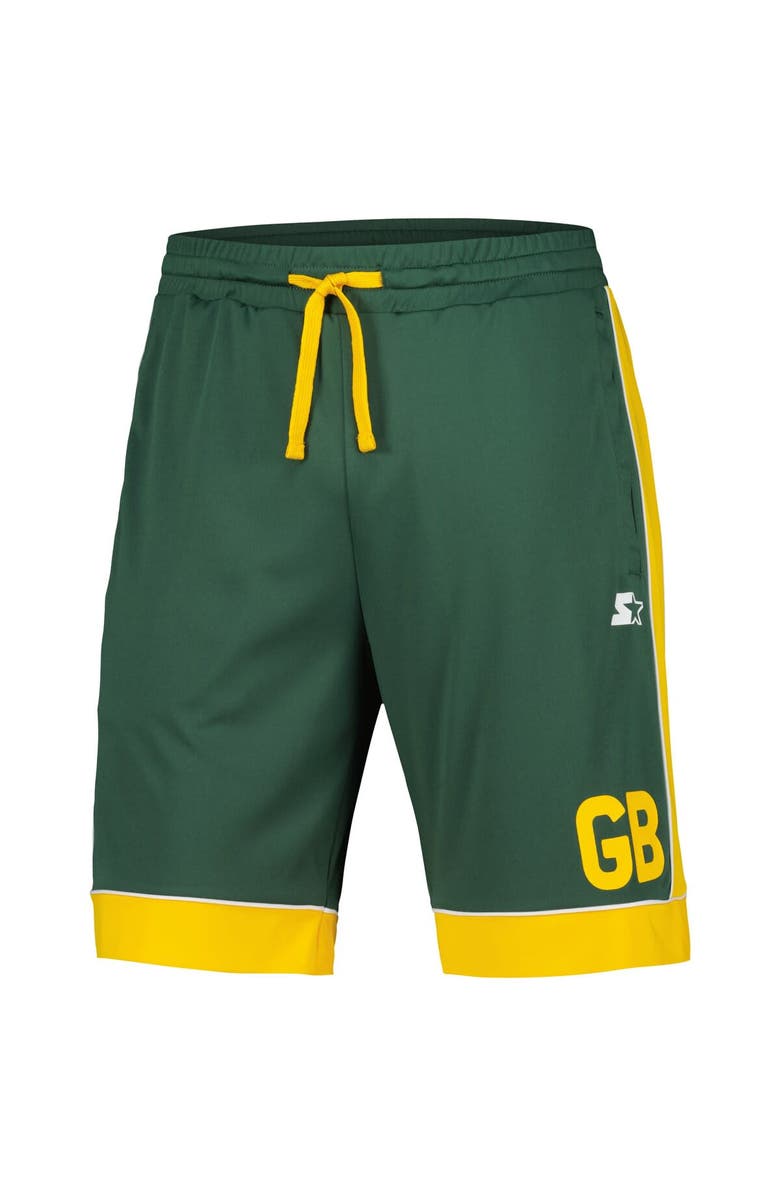 STARTER Men's Starter Green/Gold Green Bay Packers Vintage Fan Favorite Shorts, Alternate, color, Green